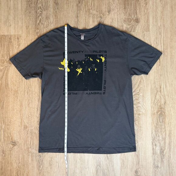 Twenty One Pilots Graphic T-Shirt Band Tee Charcoal Gray Size L Next Level - Picture 5 of 5